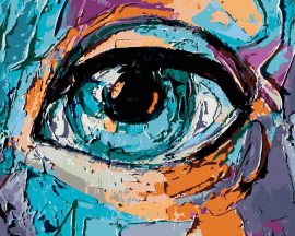 Zuty Abstraktné oko mladého dievčaťa, 80x100cm plátno napnuté na rám