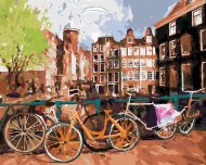 Zuty Bicykle v Amsterdame, 80x100cm plátno napnuté na rám - cena, porovnanie