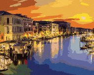Zuty Canal Grande v letnej noci v Benátkach, 80x100cm bez rámu a bez napnutia plátna - cena, porovnanie