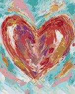 Zuty Červené srdce na zelenom pozadí II (Haley Bush), 80x100cm vypnuté plátno na rám - cena, porovnanie