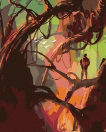 Zuty Fantasy stromy v lese, 80x100cm plátno napnuté na rám