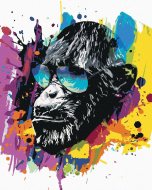 Zuty Farebná opica so slnečnými okuliarmi, 80x100cm vypnuté plátno na rám - cena, porovnanie
