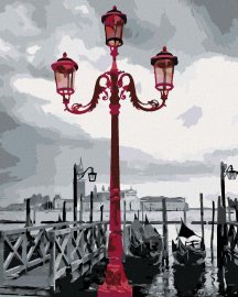 Zuty Lampa v Benátkach, 80x100cm plátno napnuté na rám