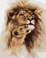 Zuty Milujúci lev, 80x100cm bez rámu a bez napnutia plátna - cena, porovnanie
