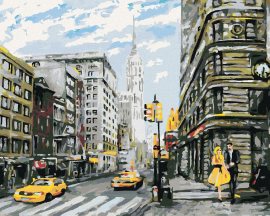 Zuty Pár na ulici v New Yorku, 80x100cm bez rámu a bez napnutia plátna