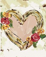 Zuty Ružové srdce s kvetinami (Haley Bush), 80x100cm plátno napnuté na rám - cena, porovnanie