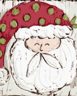 Zuty Santa s bodkovanou čiapkou (Haley Bush), 80x100cm plátno napnuté na rám - cena, porovnanie