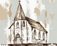 Zuty Abstraktný kostol (Haley Bush), 40x50cm bez rámu a bez vypnutia plátna - cena, porovnanie