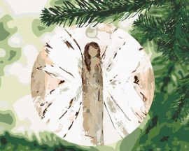 Zuty Anjel na stromčeku 2 (Haley Bush), 40x50cm vypnuté plátno na rám