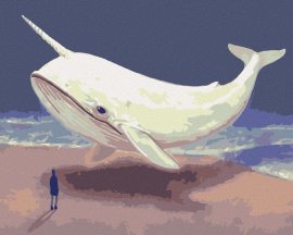 Zuty Fantasy veľryba, 40x50cm bez rámu a bez napnutia plátna