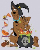 Zuty Halloweenský Scooby (Scooby Doo), 40x50cm plátno napnuté na rám - cena, porovnanie