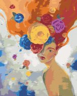 Zuty Maľovanie podľa čísel Ryšavá žena s kvetinami, 40x50cm bez rámu a bez napnutia plátna - cena, porovnanie