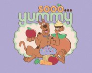 Zuty Scooby s muffinom (Scooby Doo), 40x50cm plátno napnuté na rám - cena, porovnanie