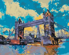 Zuty Tower Bridge v Londýne, 80x100cm bez rámu a bez napnutia plátna