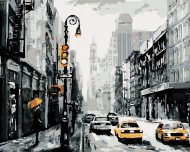 Zuty Ulice v New Yorku a taxíky, 80x100cm bez rámu a bez napnutia plátna - cena, porovnanie