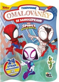 Spidey - Úžasní přátelé - Tvarované omalovánky se samolepkami A4