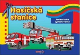 Hasičská stanice - Jednoduché vystřihovánky