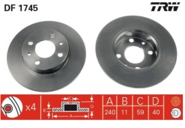 TRW Brzdový kotúč DF1745