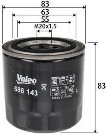 Valeo Olejový filter 586143