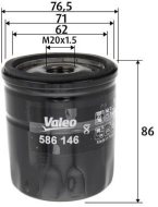 Valeo Olejový filter 586146 - cena, porovnanie