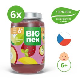 Bionek BIO jablko, jahoda a banán 6x190g