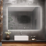 Alfaram.sk Kúpeľňové obdĺžnikové zrkadlo s antiparnou podložkou - AGIS LED PREMIUM - cena, porovnanie