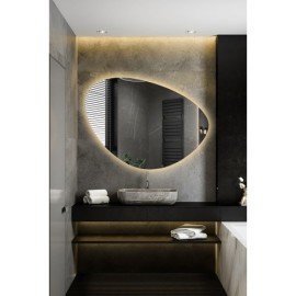 Alfaram.sk Kúpeľňové zrkadlo nepravidelného tvaru s osvetlením - OBSYDIAN LED