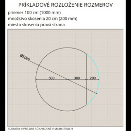 Alfaram.sk Kúpeľňové zrkadlo okrúhle so skoseným bokom - KOLO SKOSENÝ BOK