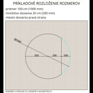 Alfaram.sk Kúpeľňové zrkadlo okrúhle so skoseným bokom - KOLO SKOSENÝ BOK - cena, porovnanie