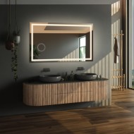 Alfaram.sk Obdĺžnikové kúpeľňové zrkadlo so zoomom - EMI LED PREMIUM - cena, porovnanie