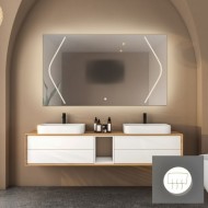 Alfaram.sk Obdĺžnikové kúpeľňové zrkadlo s protišmykovou podložkou - SOFIA LED PREMIUM - cena, porovnanie