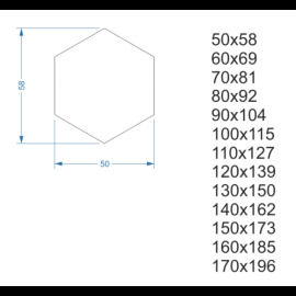 Alfaram.sk Zrkadlo geometrického tvaru - HEXA