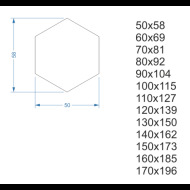 Alfaram.sk Zrkadlo geometrického tvaru - HEXA - cena, porovnanie