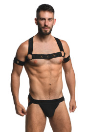 Master Series Rave Harness Elastic Chest Harness with Arm Bands