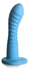 Simply Sweet Ribbed Silicone Dildo 7"