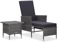 vidaXL 2-dielna záhradná sedacia súprava s poduškami polyratan sivá 310233 - cena, porovnanie