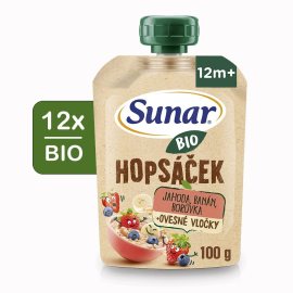 Sunar BIO ovocná kapsička Hopsáček 12x100g