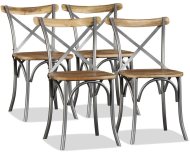 vidaXL Jedálenské stoličky, 4 ks, masívne mangové drevo s krížovým operadlom 274882 - cena, porovnanie
