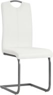 vidaXL Konzolové jedálenské stoličky, 6 ks, biele, umelá koža 275464 - cena, porovnanie