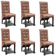 vidaXL Jedálenské stoličky 6 ks hnedé, umelá koža 270554 - cena, porovnanie