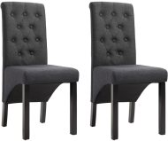 vidaXL Jedálenské stoličky 2 ks tmavosivé textil 248986 - cena, porovnanie