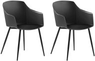 Beliani Sada 2 čiernych jedálenských stoličiek FONDA, 208720 - cena, porovnanie