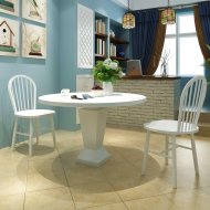 vidaXL Jedálenské stoličky 2 ks biele masívne kaučukovníkové drevo 242026 - cena, porovnanie
