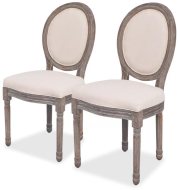 vidaXL Jedálenské stoličky 2 ks krémové textil 244087 - cena, porovnanie