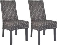 vidaXL Jedálenské stoličky 2 ks ratan kubu a mangovníkové drevo hnedé 246655 - cena, porovnanie