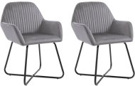 vidaXL Jedálenské stoličky 2 ks sivé zamat 249804 - cena, porovnanie