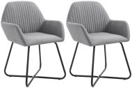 vidaXL Jedálenské stoličky 2 ks svetlosivé textil 249807 - cena, porovnanie