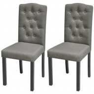 vidaXL Jedálenské stoličky 2 ks svetlosivé textil 242223 - cena, porovnanie
