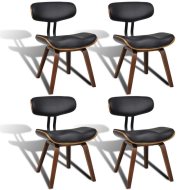 vidaXL Jedálenské stoličky 4 ks ohýbané drevo a umelá koža 270550 - cena, porovnanie