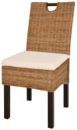 vidaXL Jedálenské stoličky 4 ks ratan kubu a mangovníkové drevo 274362 - cena, porovnanie